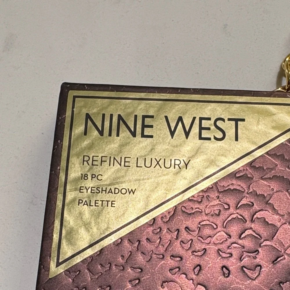 Nine West Metallic Pink Clutch with Gold Chain